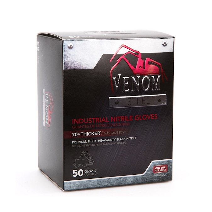 Venom Steel Nitrile Gloves One Size Fits Most 50 Ct